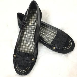 SPERRY womens flat black shoes SZ 6.5 M